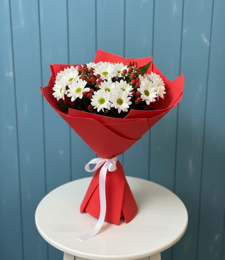 Букет цветов из: Хризантемы в Палане