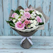 Букет цветов из:  Герберы, Альстромерии и Хризантемы в Палане