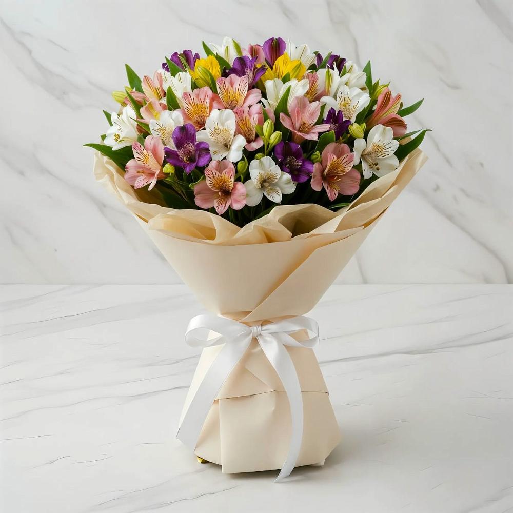 Букет цветов из: Альстромерии в Палане