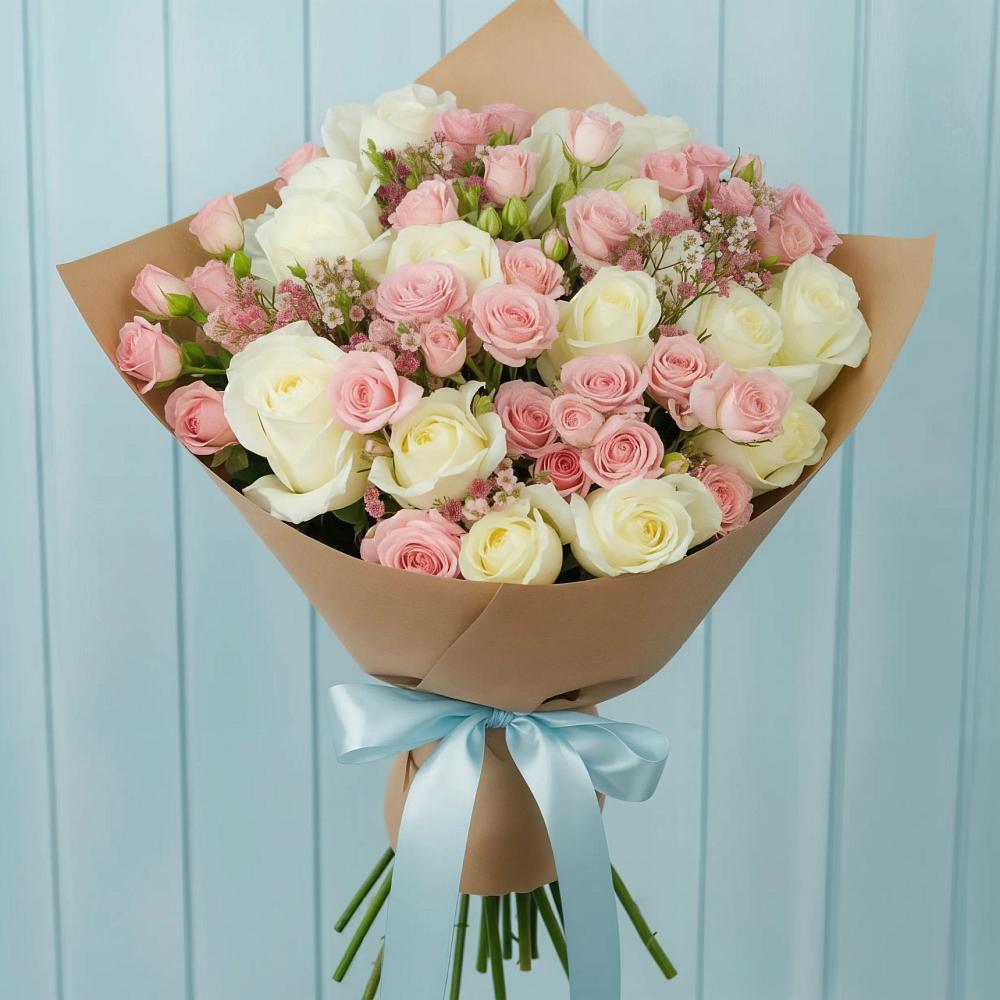 Букет цветов из: Розы в Палане