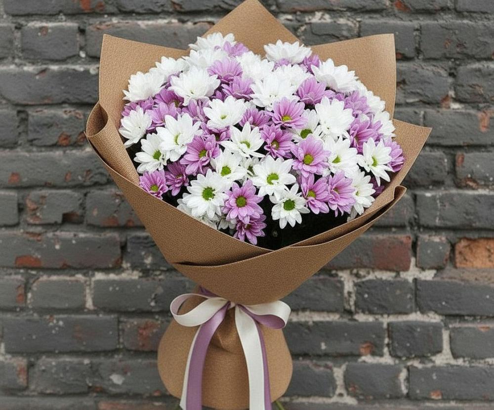 Букет цветов из: Хризантемы в Палане