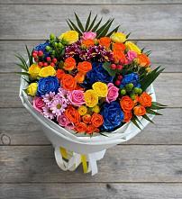 Букет цветов из:  Розы и Хризантемы в Палане