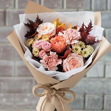 Букет цветов из:  Гвоздики, Хризантемы и Розы в Палане