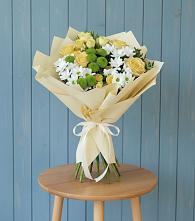 Букет цветов из:  Хризантемы и Розы #REPLACE_PRED# Палане