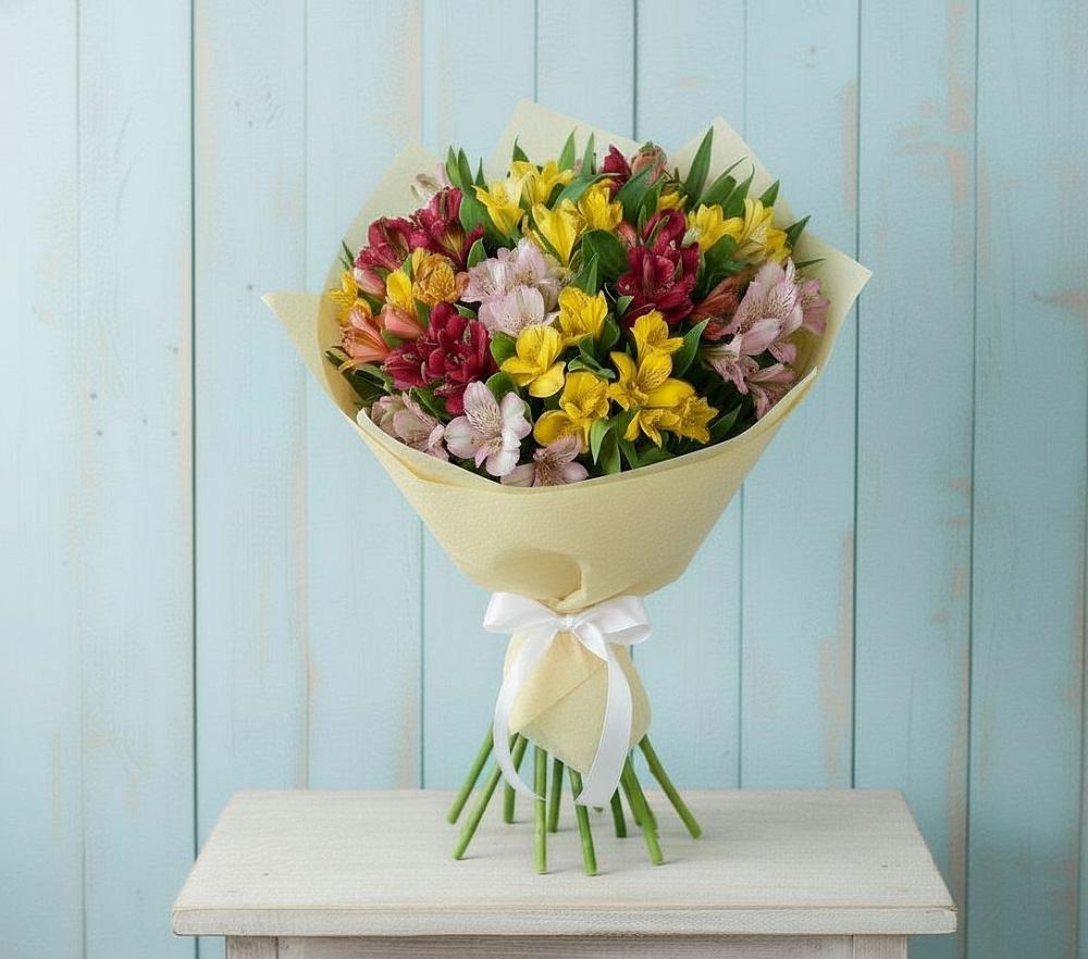 Букет цветов из: Альстромерии в Палане