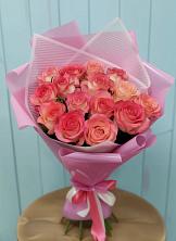 Букет 15 Розовых роз Равель в Палане