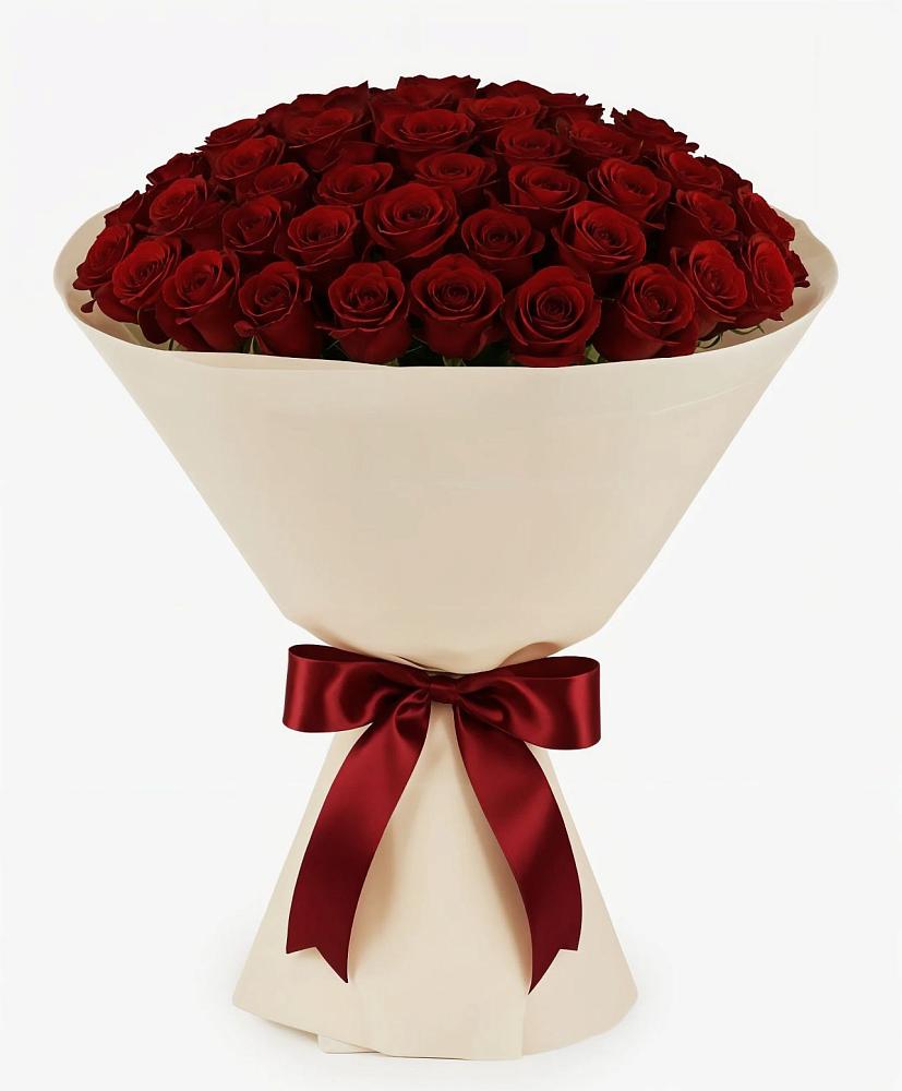 Букет 101 Бордовая роза Блэк Бакарра в Палане