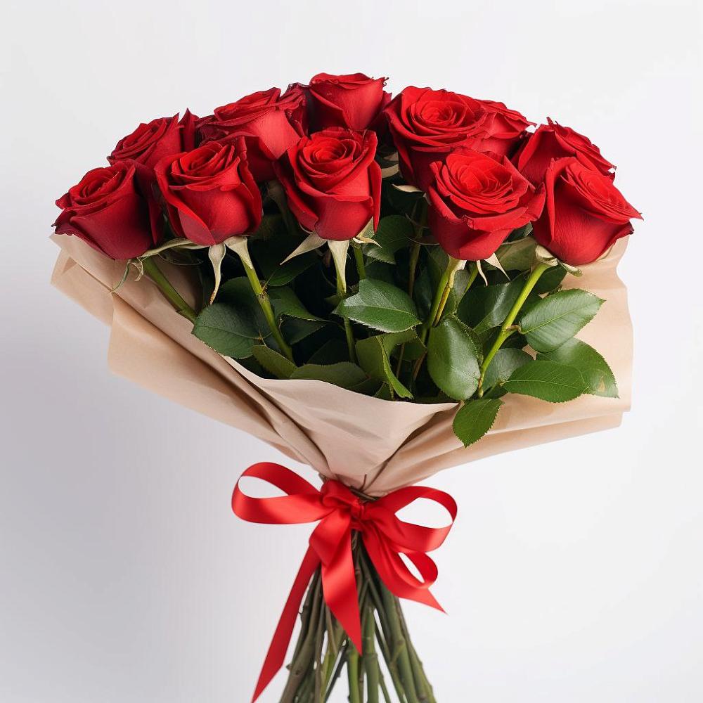 Букет 11 Красных роз Эдлесс Лав в Палане